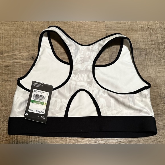Under Armour Sports Bra Womens Medium HeatGear Alter Ego Mid Support White M,L - Picture 4 of 4